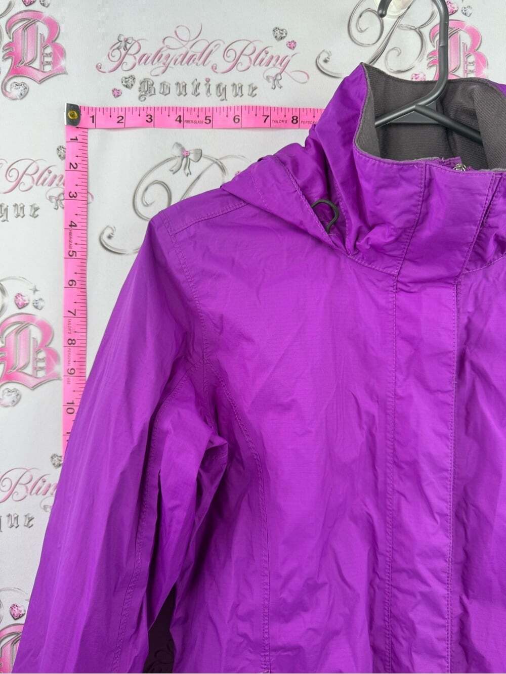 The North Face jacket lightweight Purple Hooded Rain Jacket HYVENT zip up - Picture 4 of 12
